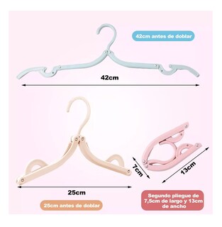 Foto 3 | Ganchos Para Ropa Plegable 30 Pzs, Varios Colores
