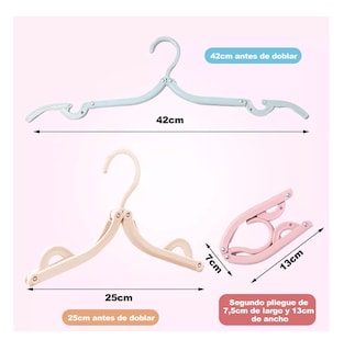 Foto 3 | Ganchos Para Ropa Plegable 30 Pzs, Varios Colores