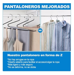 Foto 4 | Ganchos Antideslizante en Z 10 Piezas Negras