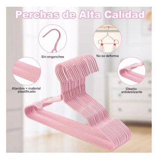 Foto 3 | Ganchos de Ropa Belug Rosas 20 Piezas