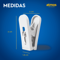 Foto 6 pulgar | Pinzas para Colgar Ropa Atmos Homeware Blancas 72 Piezas