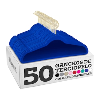 Foto 1 | Magmalife 50 Ganchos Para Ropa De Terciopelo Gancho Dorado Giratorio De 360 Grados Antideslizantes