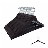20 Ganchos Para Ropa Madera Premium Zomilux Perchas Para Pantalones Con Barra Antideslizante Gancho Giratorio 360° Caob