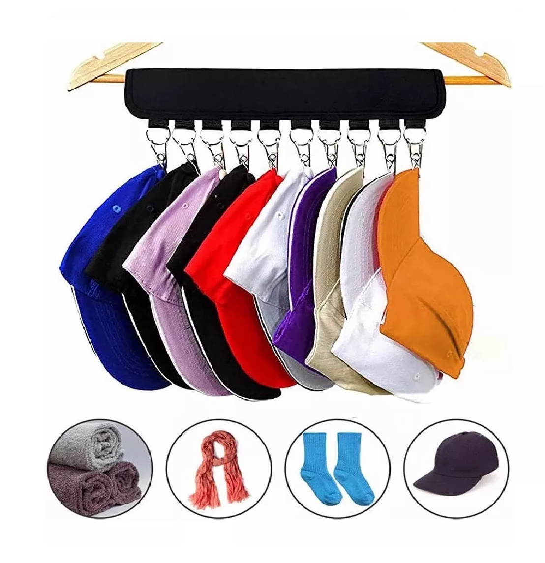 Foto 3 pulgar | 2 Pzas Organizador Para Colgar Sombreros, Gorras, Corbatas