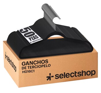 Foto 1 | Ganchos para Ropa Selectshop Negros 50 Piezas