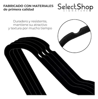Foto 3 | Ganchos de Ropa Selectshop Negros 50 Piezas