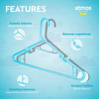 Foto 2 | Ganchos Para Ropa De Niños | Ganchos Para Colgar Ropa De Niño, Niña Y Bebé | Gruesos Y Duraderos | Paquete De 4