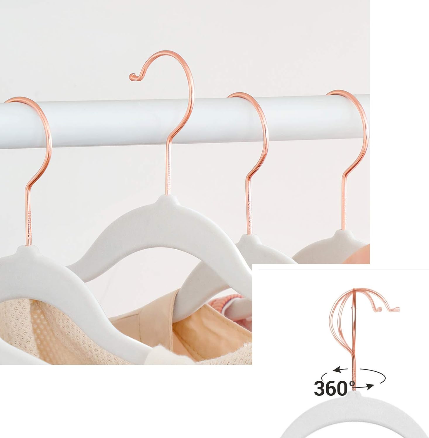 Foto 4 | Set de Perchas de Terciopelo Songmics Antideslizantes 50 Piezas