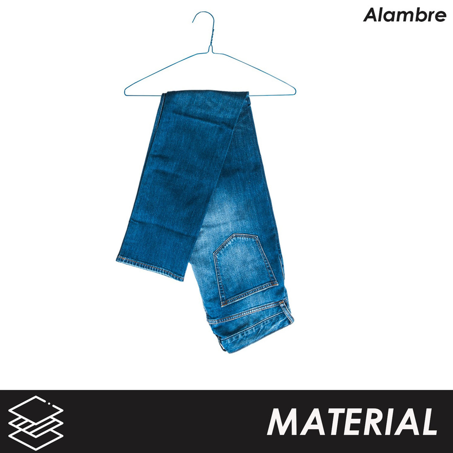 Foto 5 pulgar | Pack 50 Ganchos Jauz Improvement De Alambre Color Azul Resistencia Y Organización Para Tu Ropa (j0286)