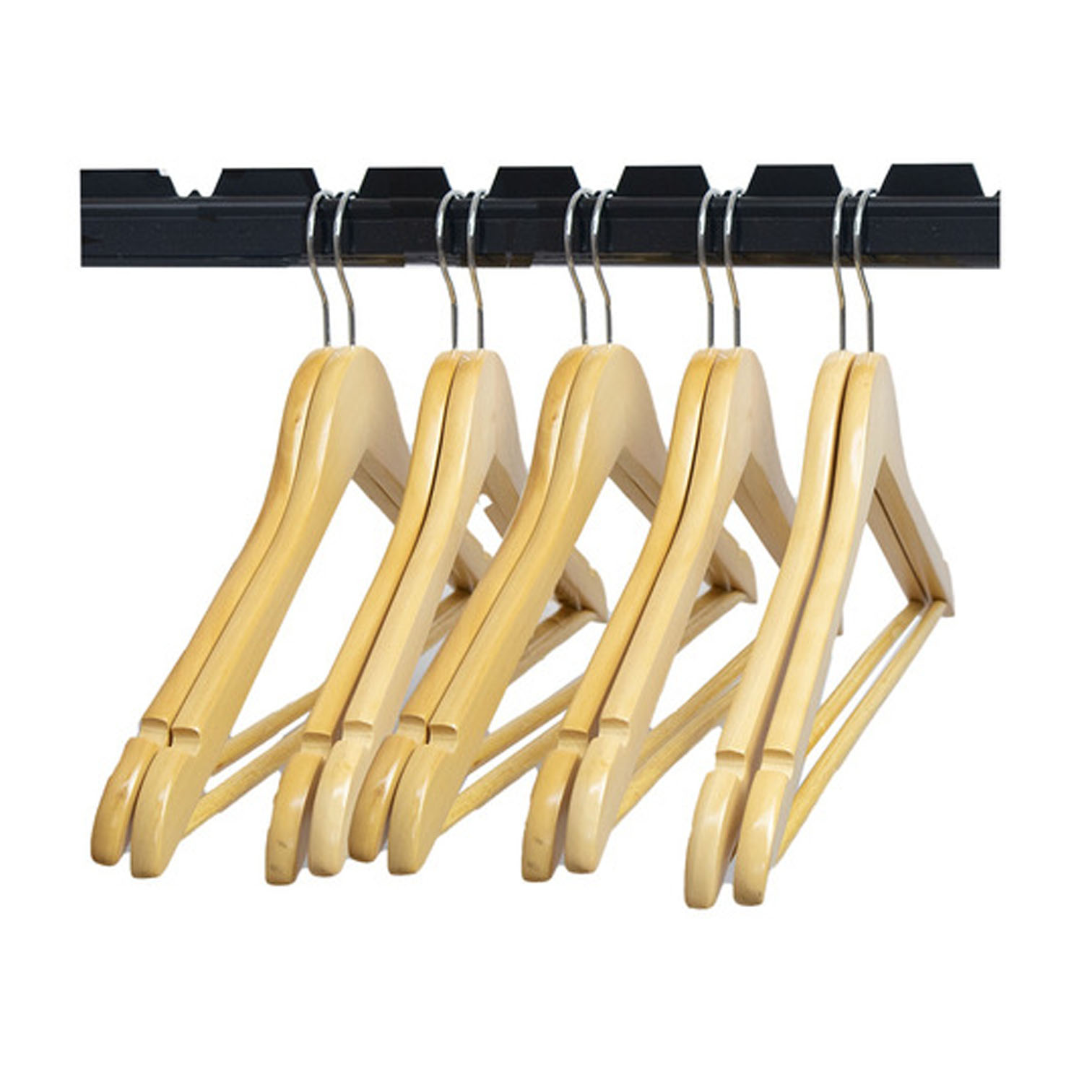 Pack 50 Ganchos Jauz Improvement Color Natural Ideal Para Organizar Tu Ropa  (j0279)
