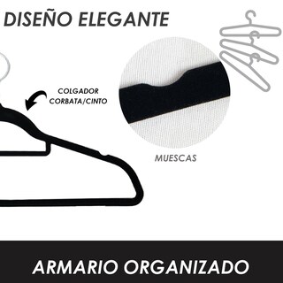 Foto 3 | Pack 20 Ganchos Jauz Improvement De Terciopelo Color Negro (j0291)