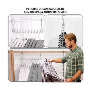 Foto 3 | Gancho Para Ropa Múltiple Ahorra Espacio 10 Pcs Eo Safe Imports Esi-17271 Blanco