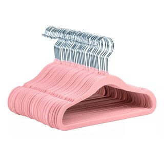 Foto 1 | 50 Ganchos De Terciopelo Para Ropa De Bebe Eo Safe Imports Esi-17269 Rosa
