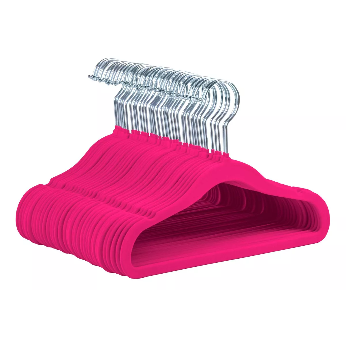 Foto 2 pulgar | 50 Ganchos De Terciopelo Para Ropa De Bebe Antideslizante, Eo Safe Imports Esi-17268 Rosa
