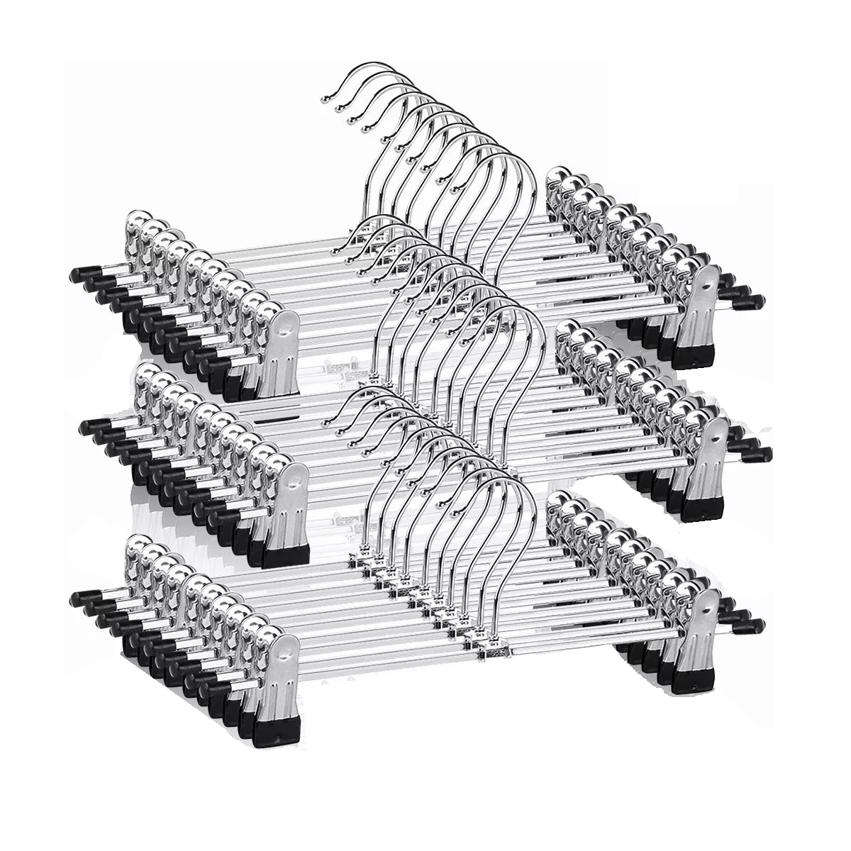 Foto 2 pulgar | Ganchos con Pinzas Eo Safe Imports Esi-17262 Plateados para Ropa y Pantalones