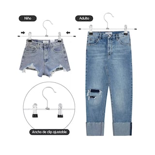 Foto 2 | Ganchos con Pinzas Eo Safe Imports Esi-17262 Plateados para Ropa y Pantalones