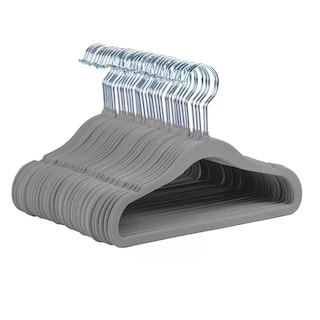 Foto 1 | 50 Ganchos de Terciopelo para Ropa de Bebe Antideslizante Eo Safe Imports Gris