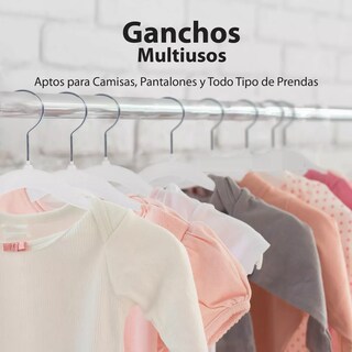 Foto 3 | 50 Ganchos de Terciopelo para Ropa de Bebe Antideslizante Eo Safe Imports Blanco