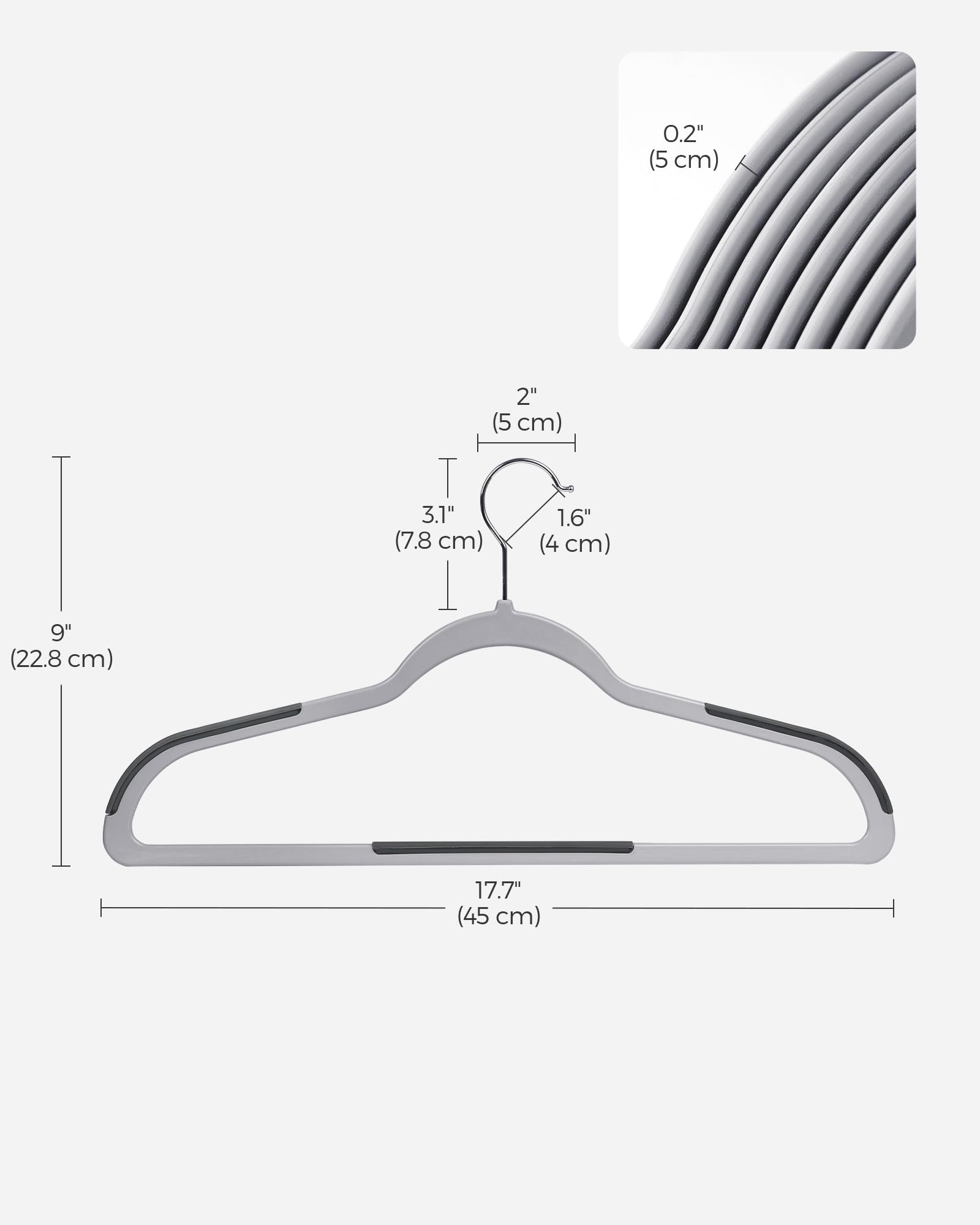 Foto 7 pulgar | Ganchos de Plástico Songmics Ucrf50g 50 Unidades Gris- Venta Internacional