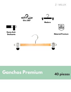 Foto 2 | 40 Ganchos para Pantalones Zomilux