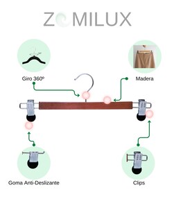 Foto 5 | 10 Ganchos para Pantalones Zomilux