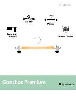 Foto 2 | 10 Ganchos para Pantalones Zomilux