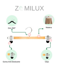 Foto 5 | 10 Ganchos para Pantalones Zomilux