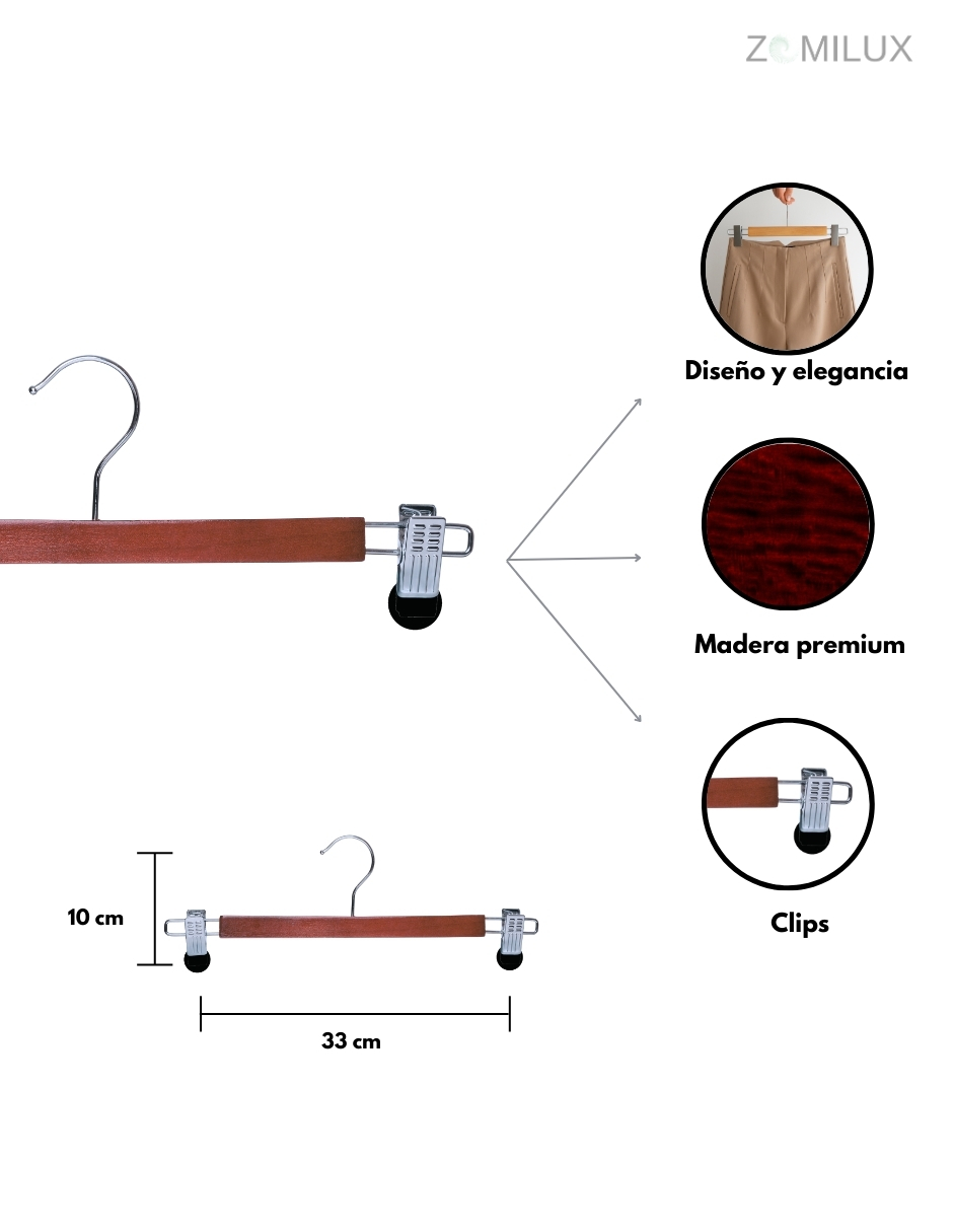 Foto 3 | 40 Ganchos para Pantalones Zomilux