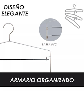 Foto 4 | Pack de 5 Ganchos 5 Niveles con Barra De Pvc