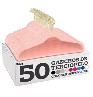 Foto 1 | Ganchos De Ropa Belug Rosas 50 Piezas