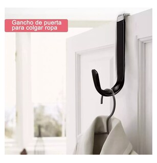 Foto 5 | Ganchos para Colgar de Puerta Lab.g 6 Piezas Negras