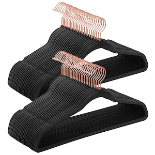Foto 1 | 50 Perchas Terciopelo Songmics Negros 41.5 cm 360°