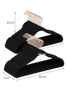 Foto 8 | 50 Perchas Terciopelo Songmics Negros 41.5 cm 360°