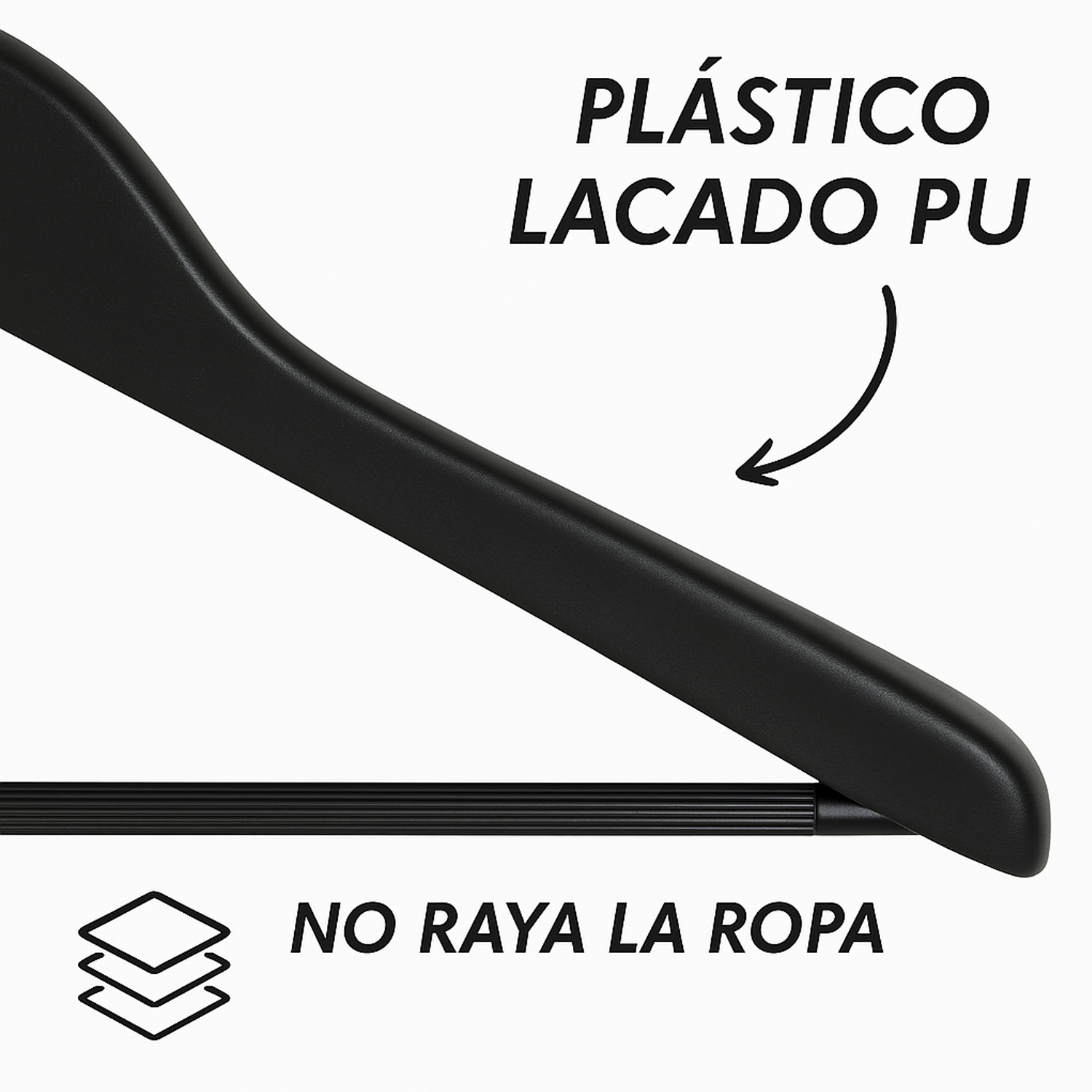 Foto 9 pulgar | Ganchos Jauz de Plástico Negros Pack 25