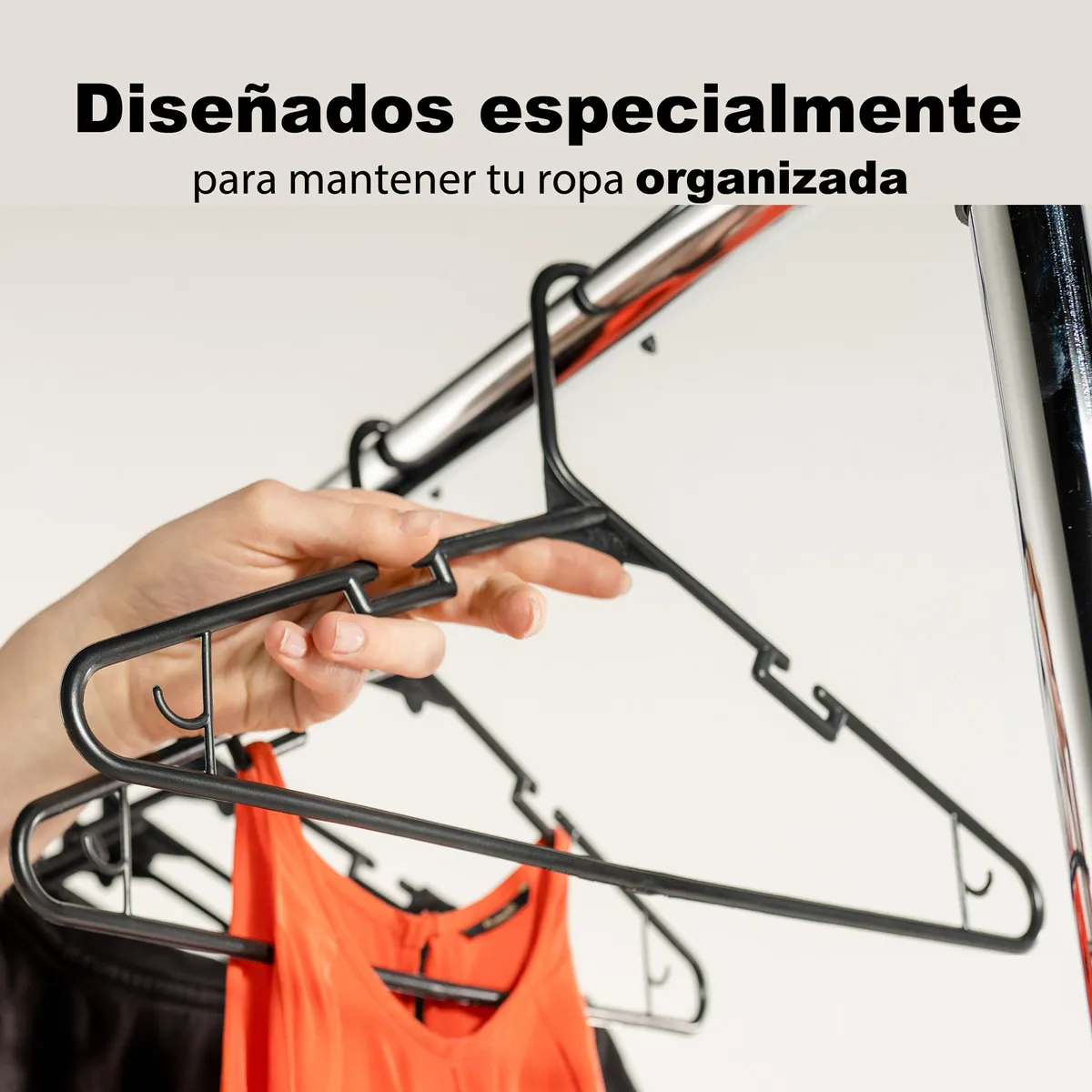 Foto 4 pulgar | Gancho Para Blusas 100 Pcs Eo Safe Imports Esi-19223 Negro