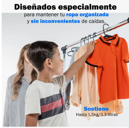 Foto 5 | 100 Ganchos Infantil Ropa Niño Niña Color Negro