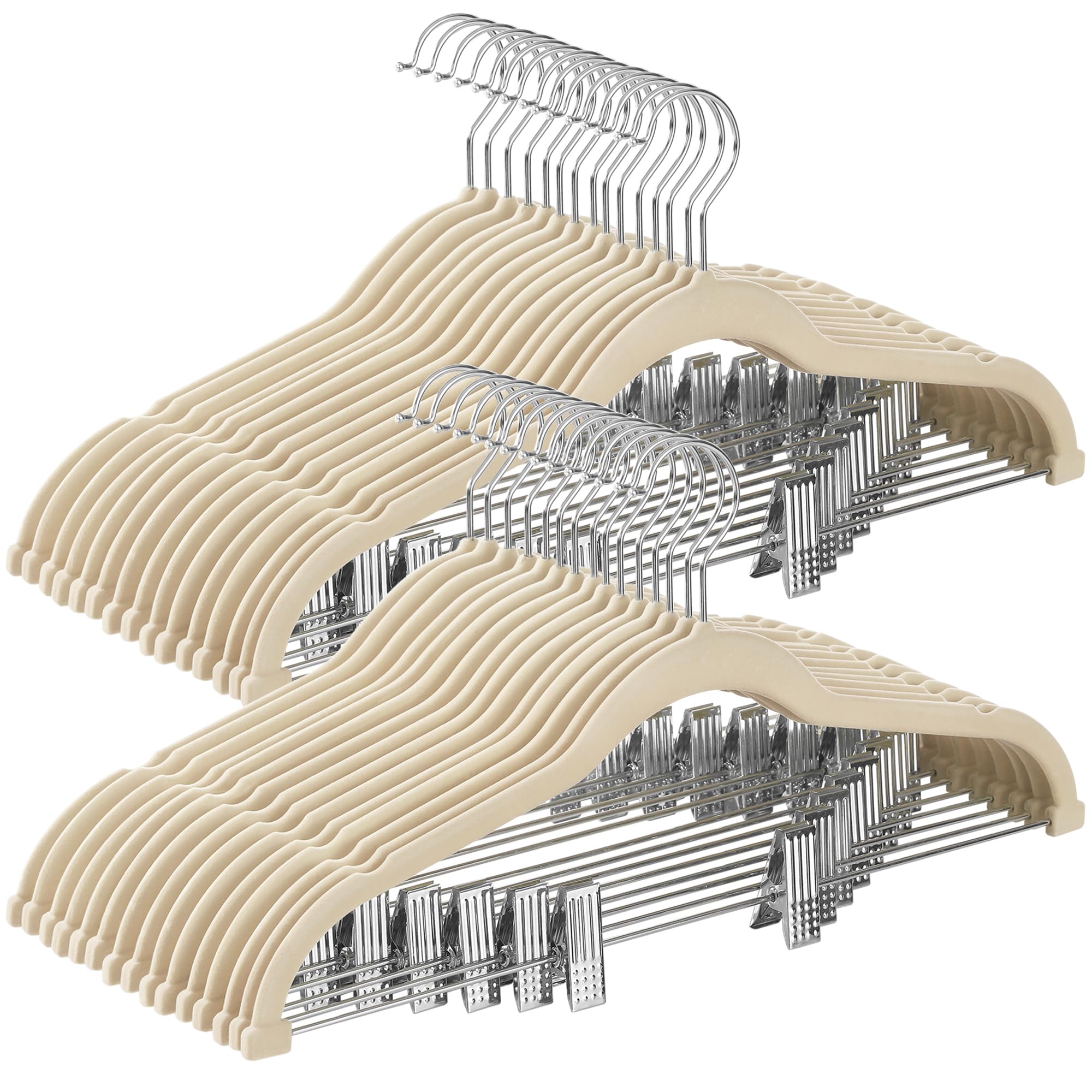 Foto 2 pulgar | Ganchos Songmics de Terciopelo con Clips Ajustables 30 Piezas- Venta Internacional