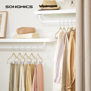 Foto 2 | Ganchos Songmics de Terciopelo con Clips Ajustables 30 Piezas- Venta Internacional