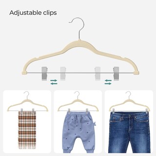 Foto 5 | Ganchos Songmics de Terciopelo con Clips Ajustables 30 Piezas- Venta Internacional