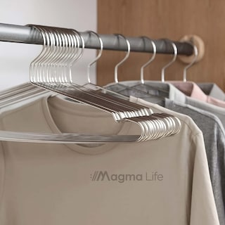 Foto 2 | Magma Life Ganchos De Acero Inoxidable Para Ropa, 50 Piezas, 42 X 19.5 Cm, Metálicos Resistentes Y Livianos, Ahor