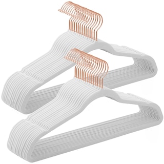 Foto 1 | 30 Ganchos de Terciopelo Songmics Blancos 41.5 cm 360° para Camisas y Abrigos