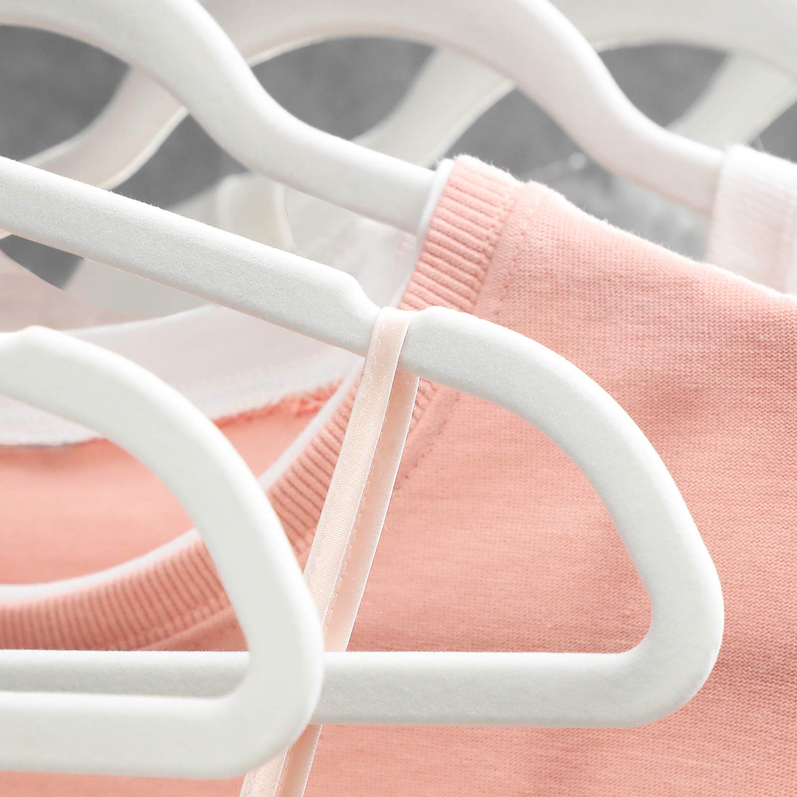 Foto 9 pulgar | 30 Ganchos de Terciopelo Songmics Blancos 41.5 cm 360° para Camisas y Abrigos