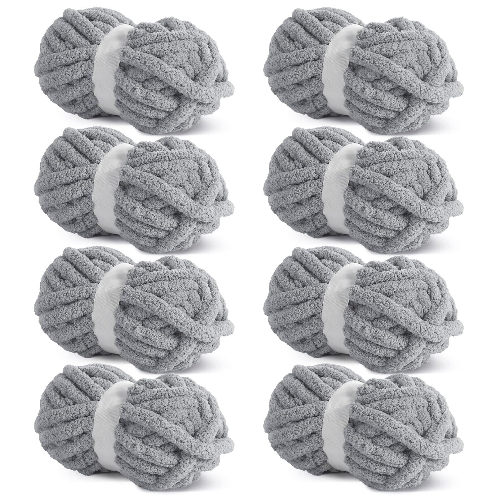 Foto 2 pulgar | Hilo De Chenilla Grueso De Color Gris Claro Hombys Para Tejer A Ganchillo, Hilo Grueso Y Esponjoso P - Venta Internac