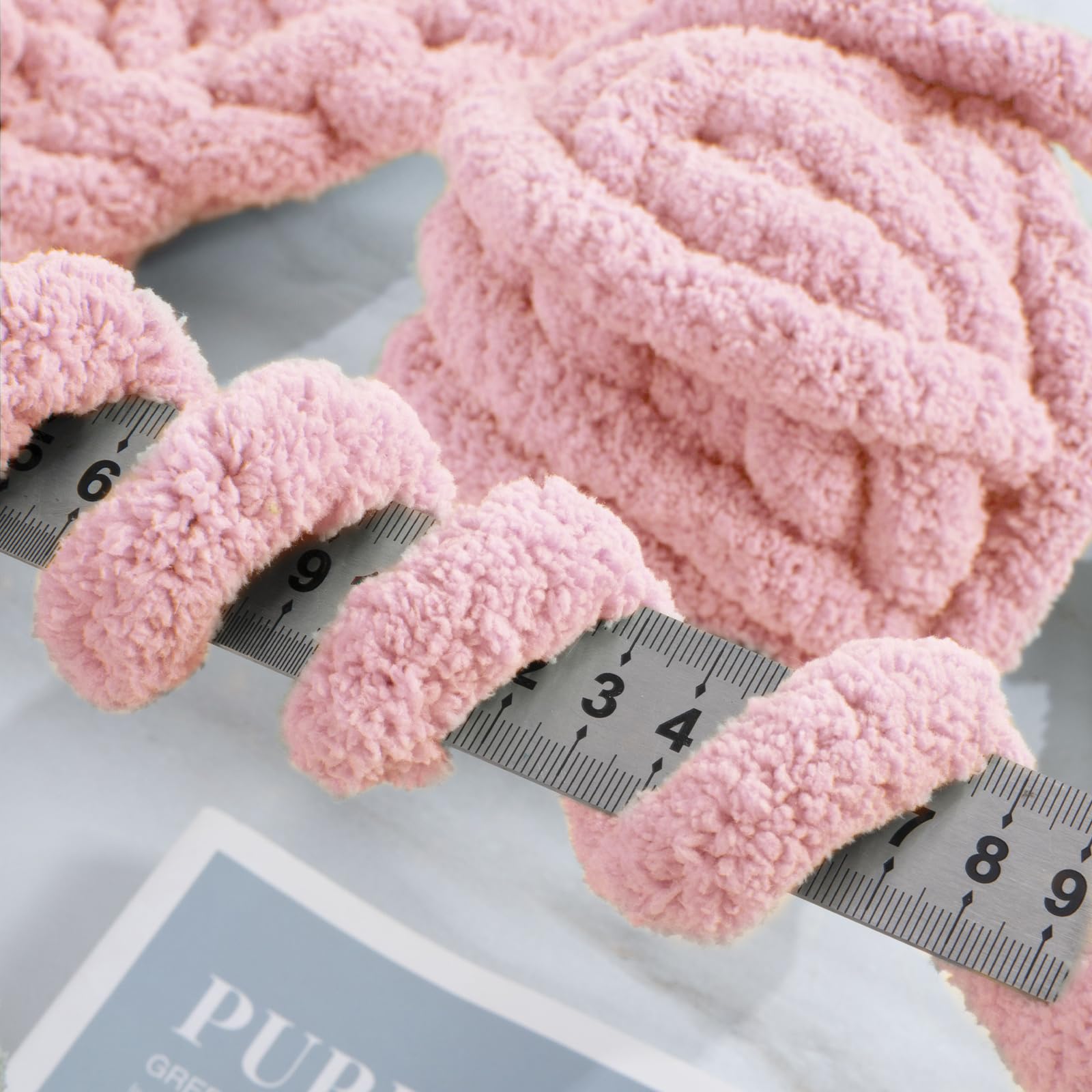 Foto 4 pulgar | Chenilla Gruesa Rosa De Yarn Hombys Para Tejer Y Tejer - Venta Internacional.