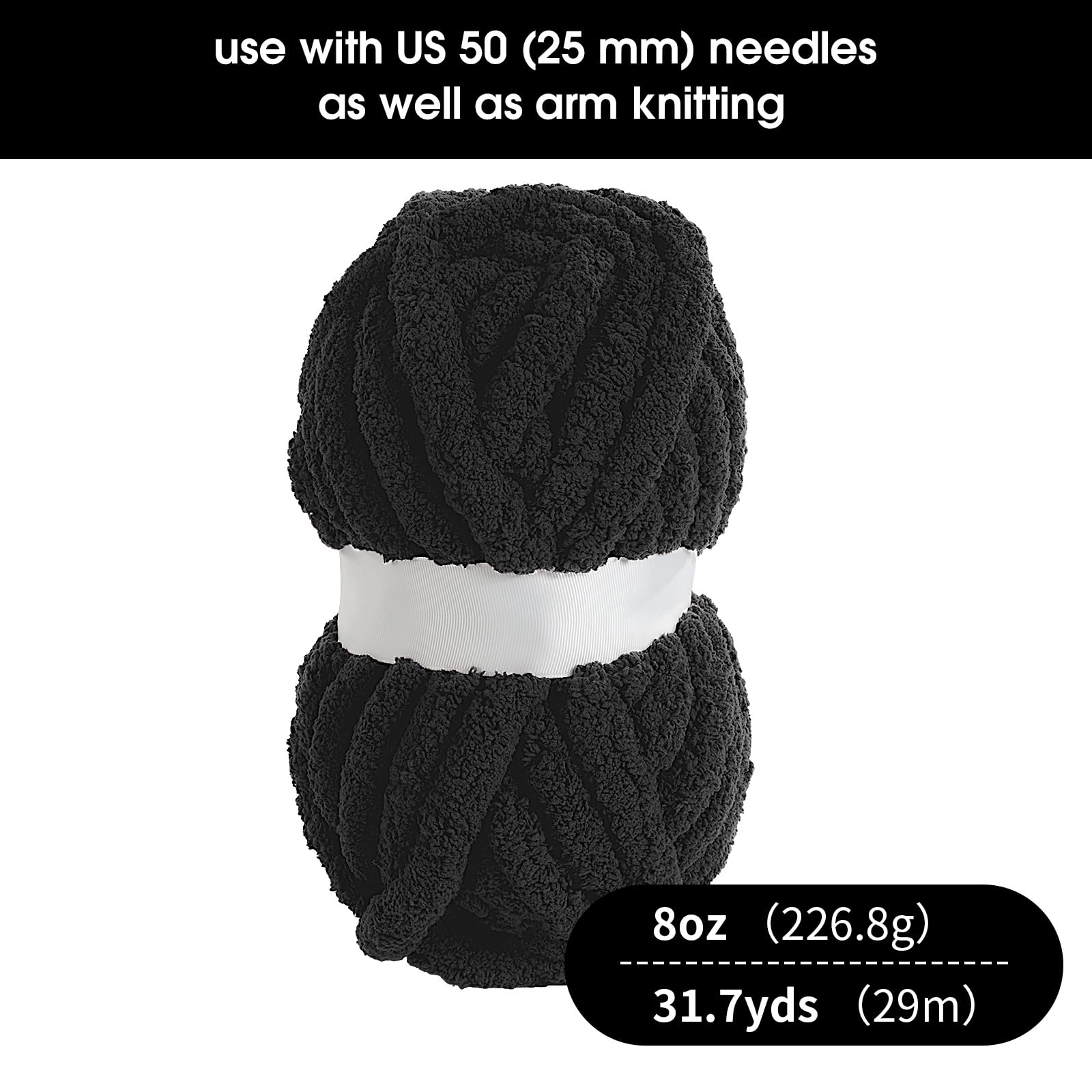 Foto 5 pulgar | Hilo Grueso Yarn Hombys Negro - Venta Internacional
