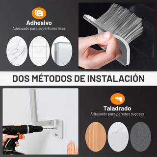Foto 2 | Ganchos De Percheros En L 4pc Eo Safe Imports Esi-19446 Negro