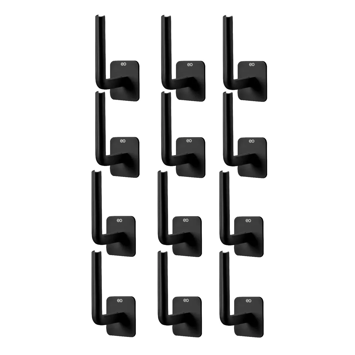 Foto 2 pulgar | Gancho Organizador En L 12pcs Eo Safe Imports Esi-19447 Negro