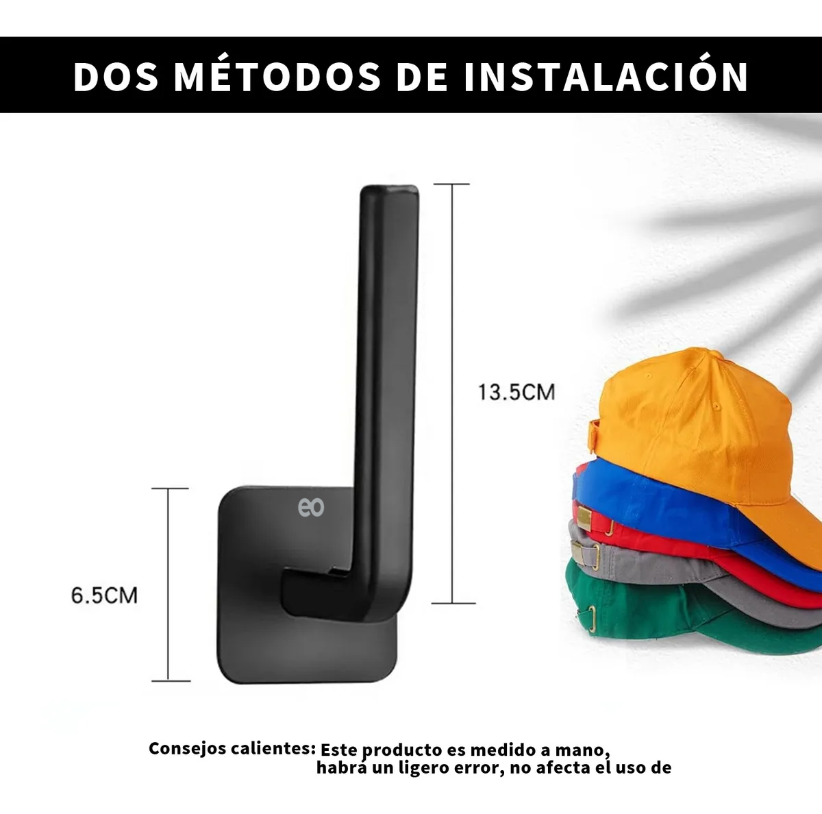 Foto 3 pulgar | Gancho Organizador En L 12pcs Eo Safe Imports Esi-19447 Negro