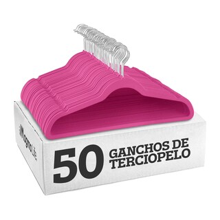 Foto 8 | Magmalife 50 Ganchos Para Ropa De Terciopelo, Gancho Plateado Giratorio De 360 Grados, Adecuado Para Todo Tipo D