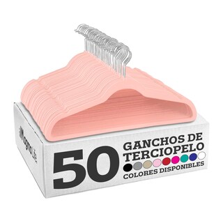 Foto 1 | Magmalife 50 Ganchos Para Ropa De Terciopelo, Gancho Plateado Giratorio De 360 Grados, Adecuado Para Todo Tipo De R